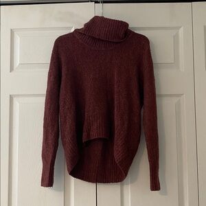 Michael Kors Burgundy Knit Turtle Neck Sweater